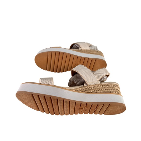 Steve Madden NYC Talla Wedge Strappy Natural Sandals New w/Tags in Box Size 9 - Picture 8 of 12